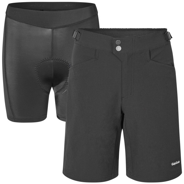 GripGrab Flow 2in1 Technical Women's Shorts | Black