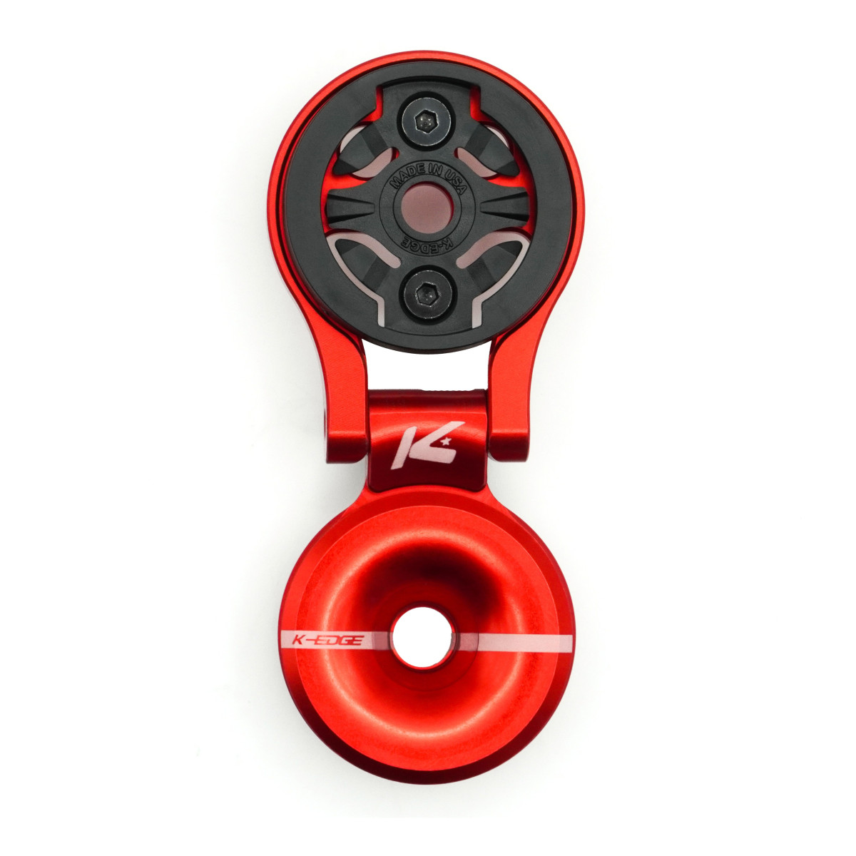 K-EDGE Garmin Race Adjustable Stem Mount + Top Cap | Red K-EDGE Garmin Race Adjustable Stem Mount + Top Cap | Red