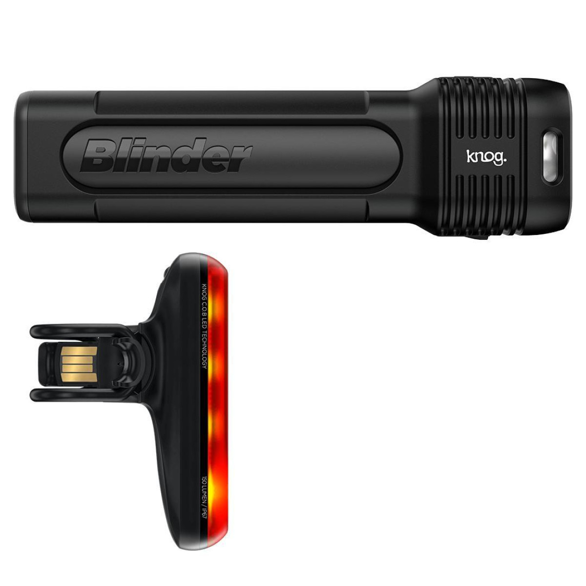 Knog Blinder 1300 + Knog Blinder R-150 žibintų komplektas Knog Blinder 1300 + Knog Blinder R-150 žibintų komplektas