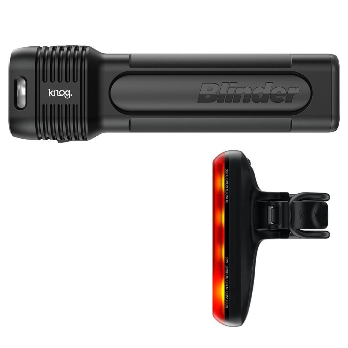 Knog Blinder 1300 + Knog Blinder R-150 žibintų komplektas Knog Blinder 1300 + Knog Blinder R-150 žibintų komplektas