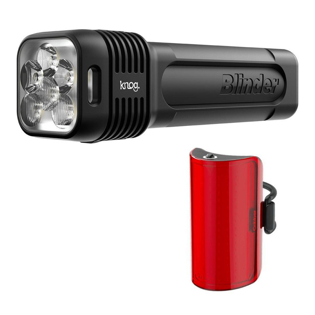 Knog Blinder 1300 + Knog Mid Cobber žibintų komplektas Knog Blinder 1300 + Knog Mid Cobber žibintų komplektas