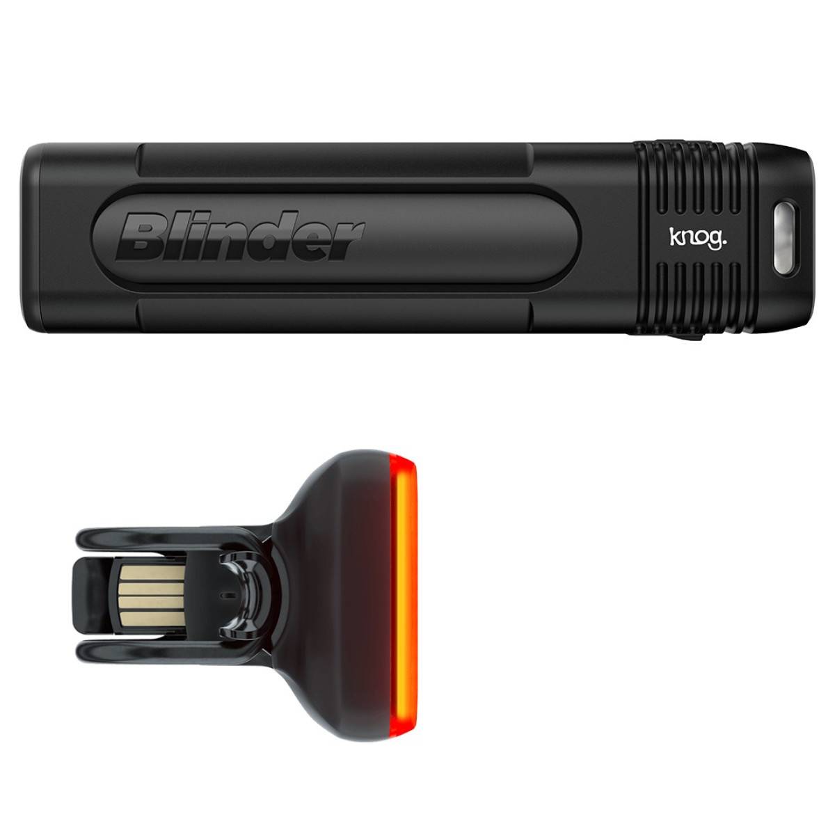 Knog Blinder 600 + Knog Blinder Square žibintų komplektas Knog Blinder 600 + Knog Blinder Square žibintų komplektas