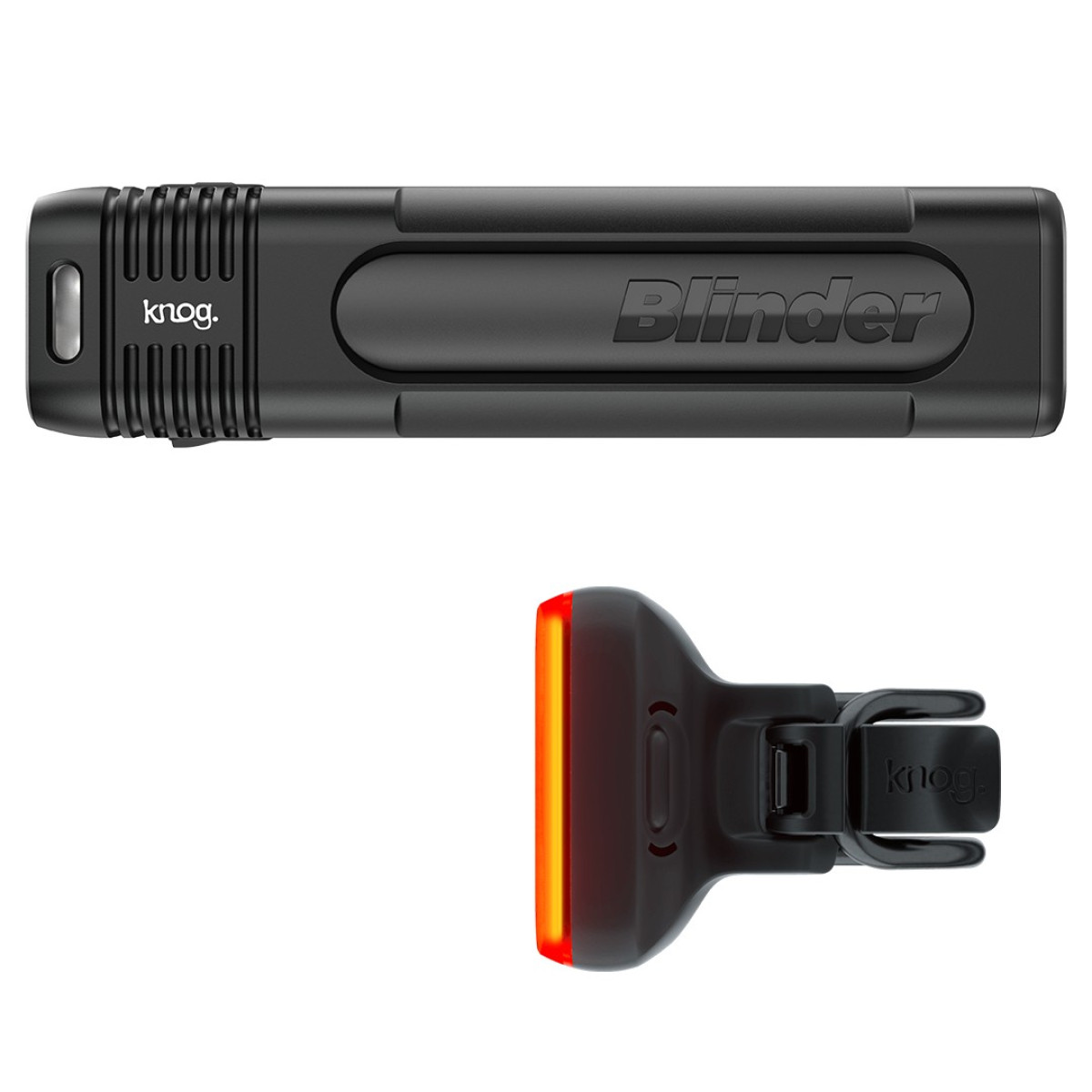 Knog Blinder 600 + Knog Blinder Square žibintų komplektas Knog Blinder 600 + Knog Blinder Square žibintų komplektas