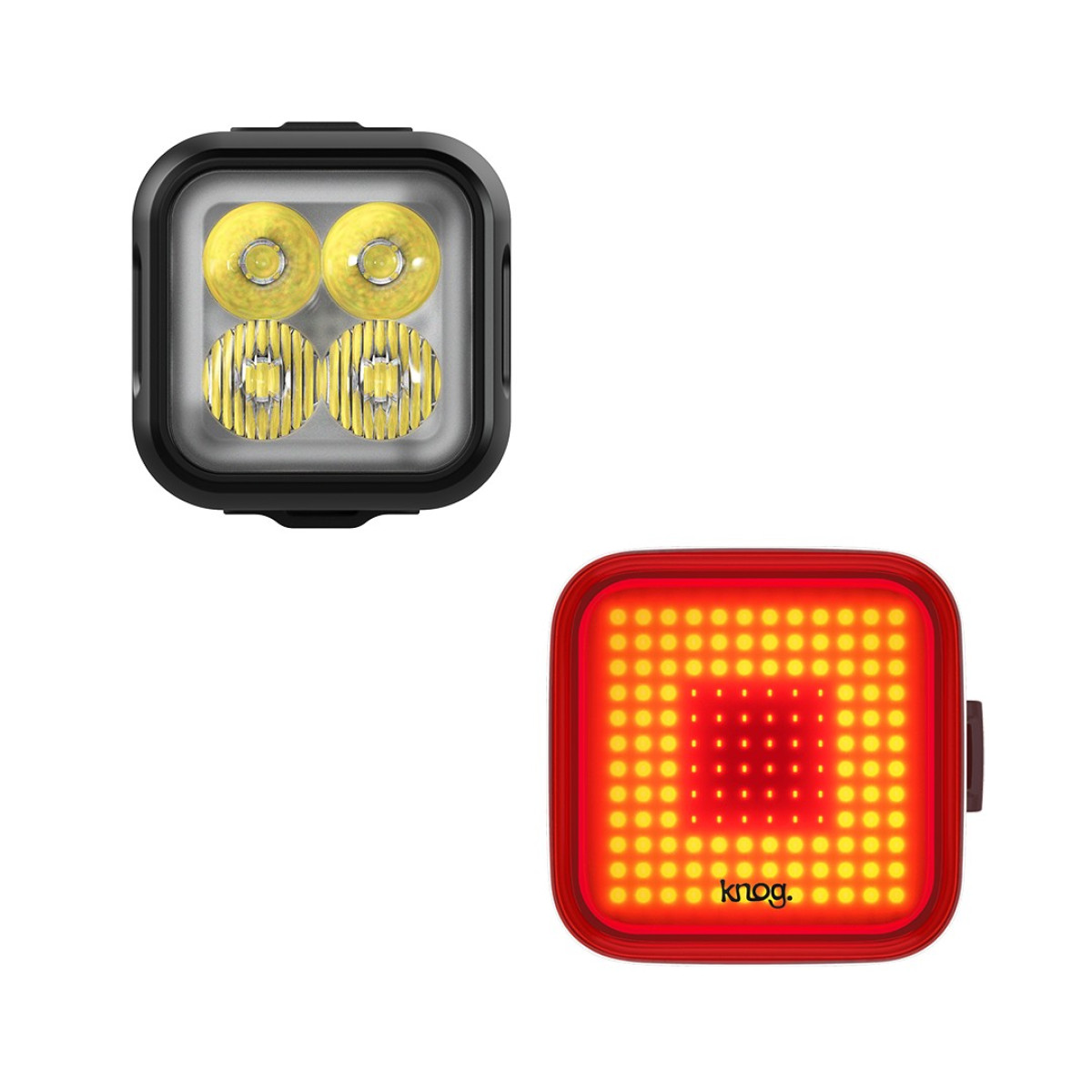 Knog Blinder 600 + Knog Blinder Square žibintų komplektas Knog Blinder 600 + Knog Blinder Square žibintų komplektas