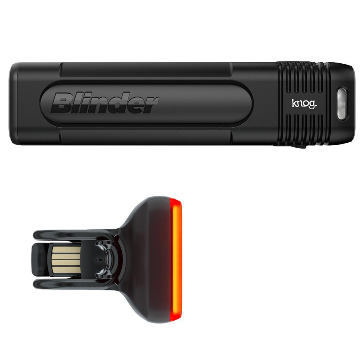 Knog Blinder 900 + Knog Blinder Square žibintų komplektas Knog Blinder 900 + Knog Blinder Square žibintų komplektas