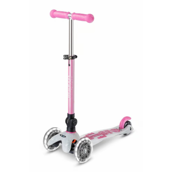 Mini Micro Deluxe Orion LED sulankstomas paspirtukas | Pink