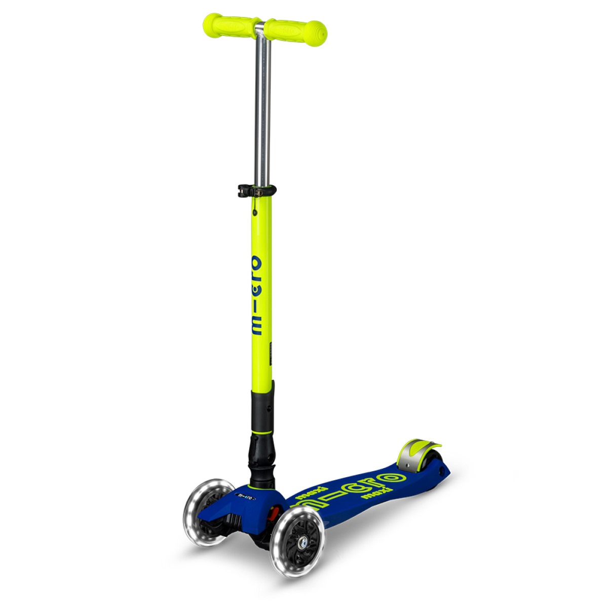 Maxi Micro Deluxe Neon LED Foldable Scooter | Canary Yellow