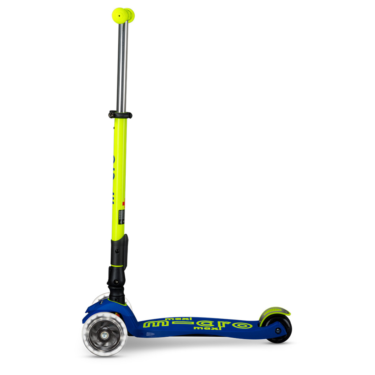Maxi Micro Deluxe Neon LED Foldable Scooter | Canary Yellow