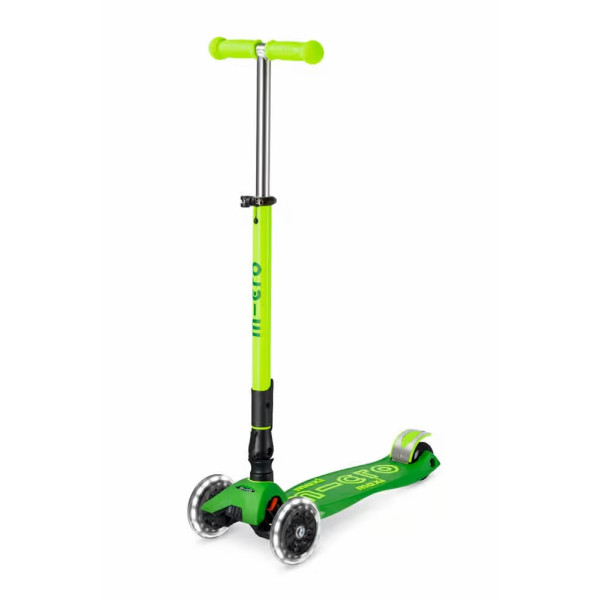 Maxi Micro Deluxe Neon LED sulankstomas paspirtukas | Parrot Green