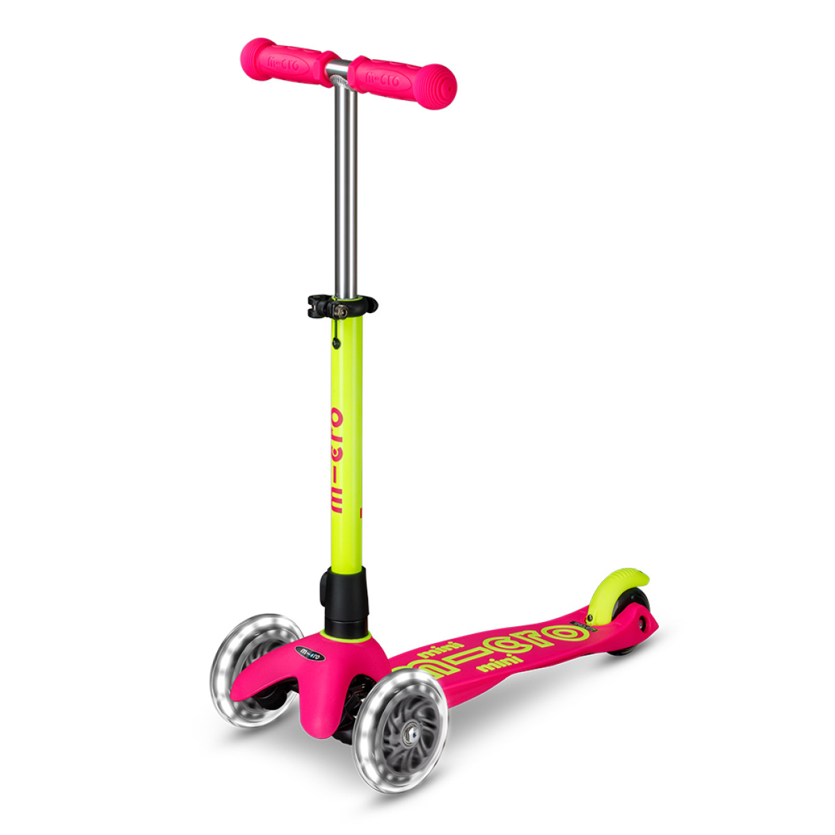 Mini Micro Deluxe Neon LED Scooter | Flamingo Yellow