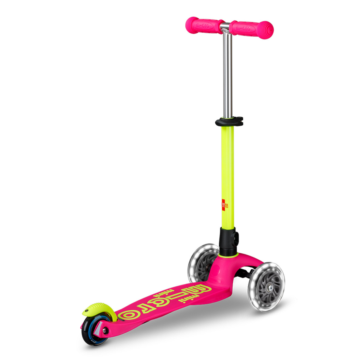 Mini Micro Deluxe Neon LED Scooter | Flamingo Yellow
