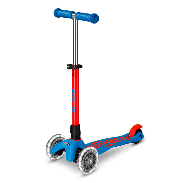 Mini Micro Deluxe Neon LED Scooter | Flashing Red