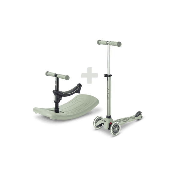 Mini Micro Deluxe Rock & Go LED paspirtukas | Olive Sage