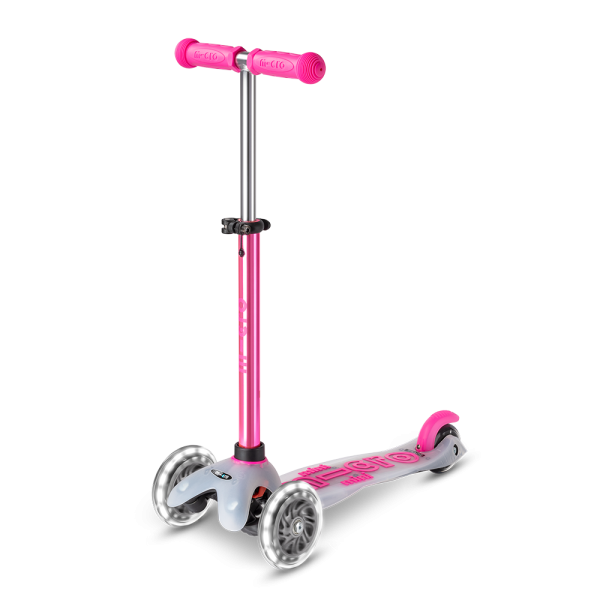 Mini Micro Deluxe Flux Neochrome LED Scooter | Pink