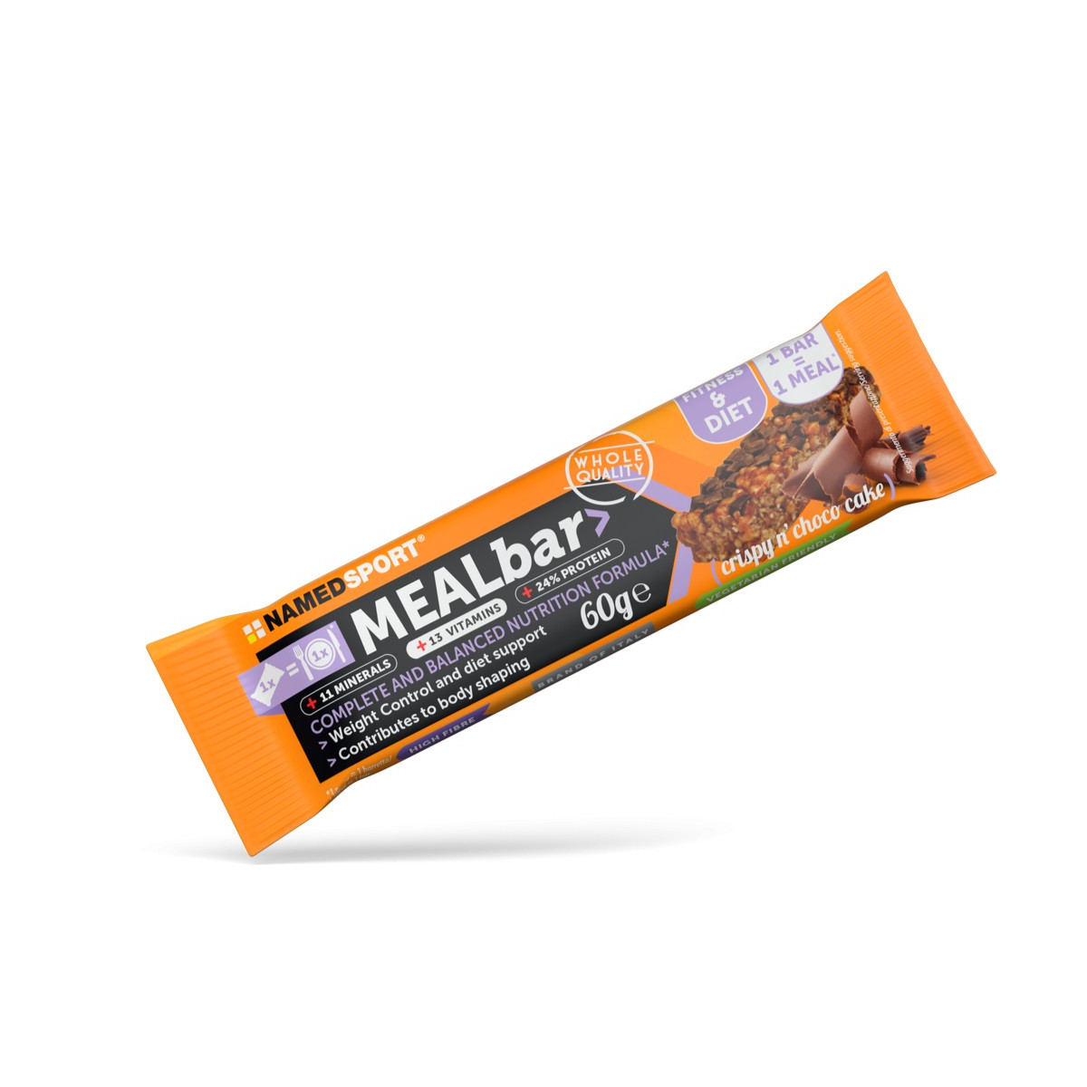 NamedSport MEALbar batonėlis | 60 g | Crispy n' Choco Cake