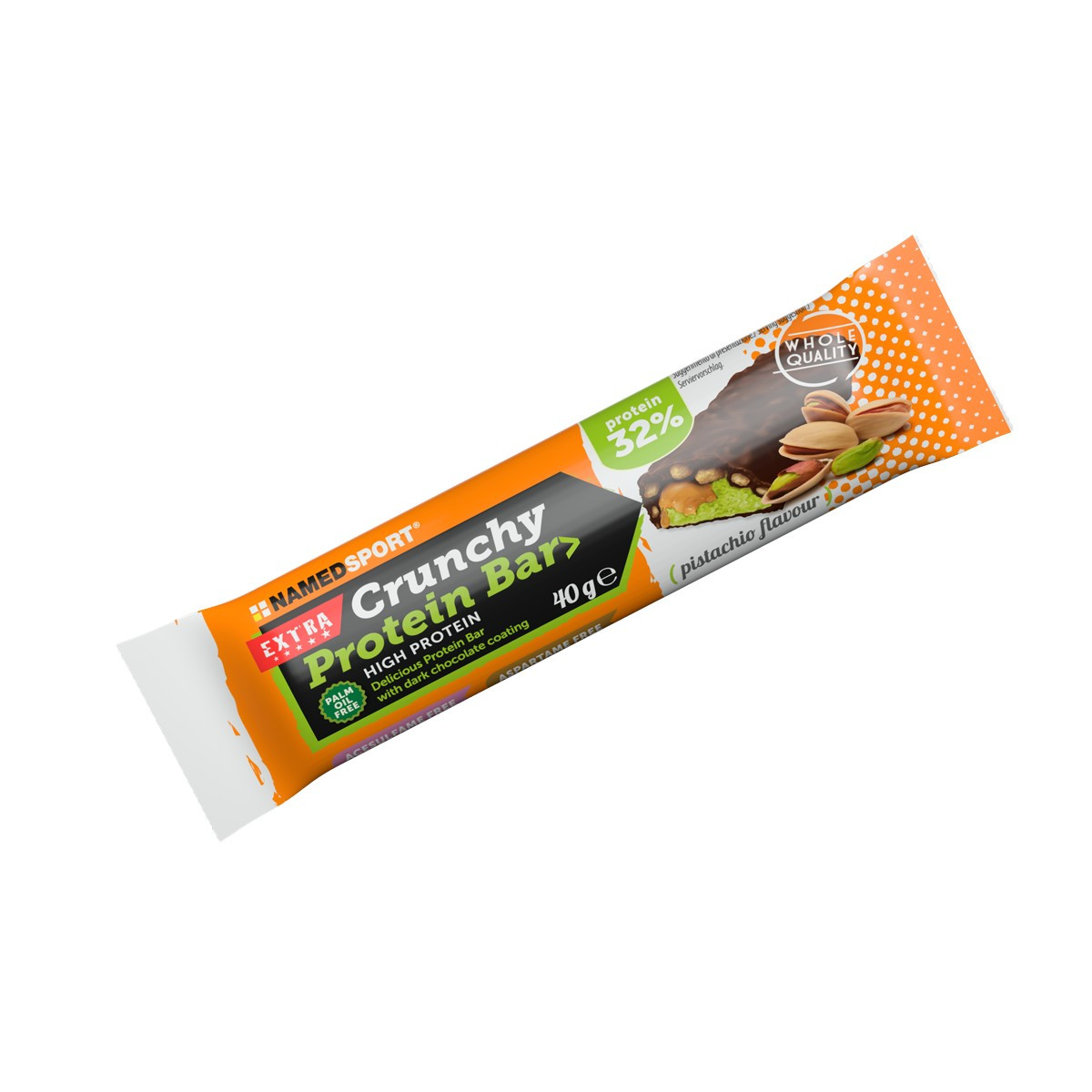 NamedSport Crunchy Protein baltyminis batonėlis | 40 g | Pistachio