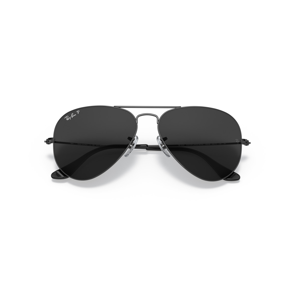 Ray-Ban Aviator Metal Large akiniai | Polarised | Black - Black