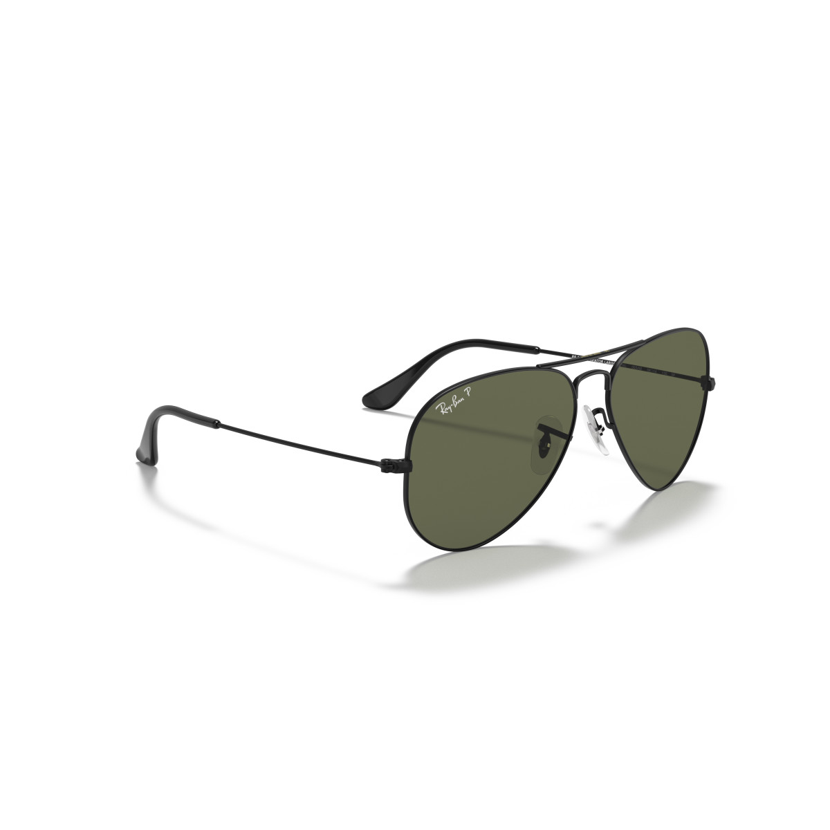 Ray-Ban Aviator Metal Large akiniai | Polarised | Black - G-15 Green