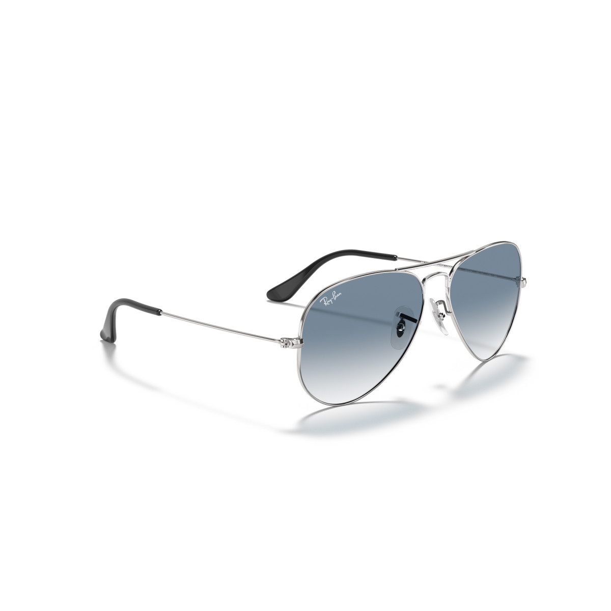 Ray-Ban Aviator Metal Large akiniai | Silver - Light Blue Gradient