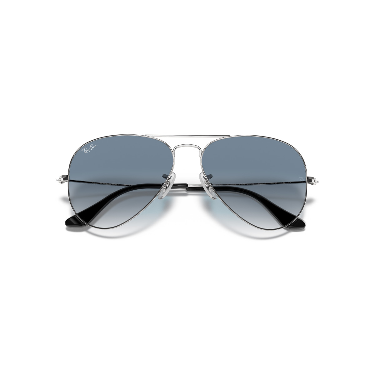Ray-Ban Aviator Metal Large akiniai | Silver - Light Blue Gradient