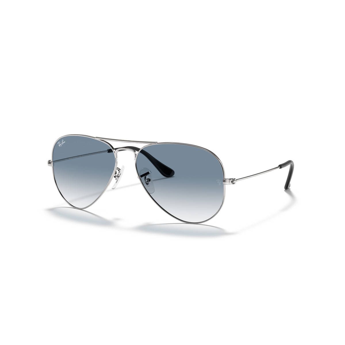 Ray-Ban Aviator Metal Large akiniai | Silver - Light Blue Gradient