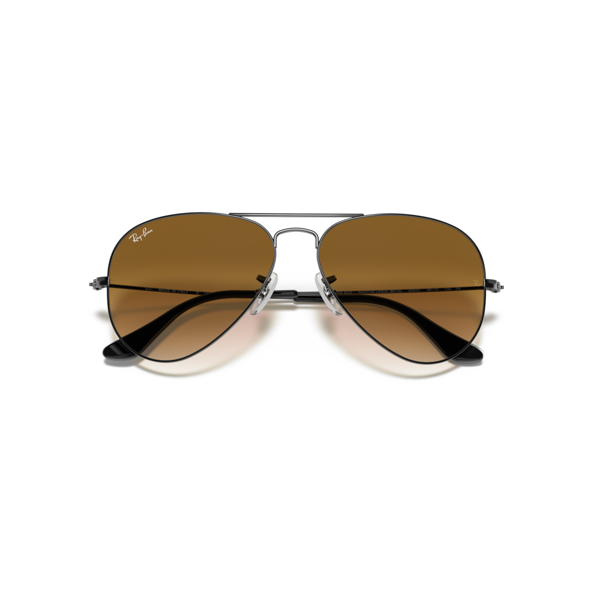 Ray-Ban Aviator Metal Large Sunglasses | Gunmetal - Light Brown Gradient
