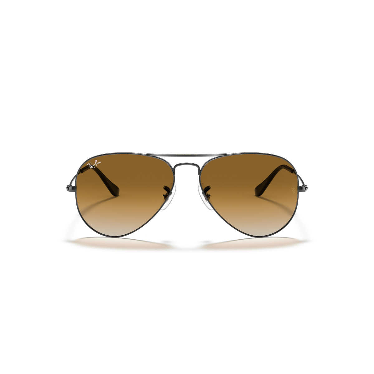Ray-Ban Aviator Metal Large Sunglasses | Gunmetal - Light Brown Gradient
