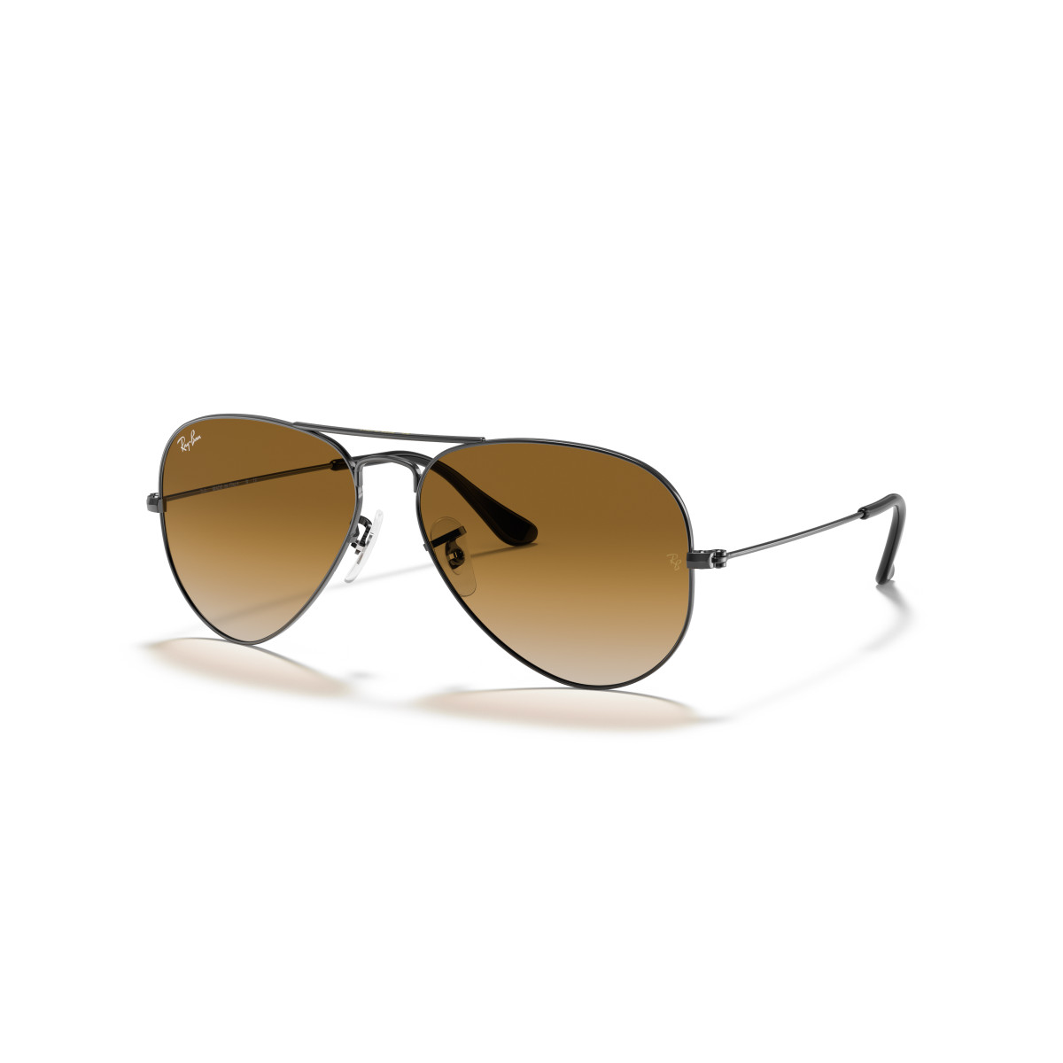 Ray-Ban Aviator Metal Large Sunglasses | Gunmetal - Light Brown Gradient