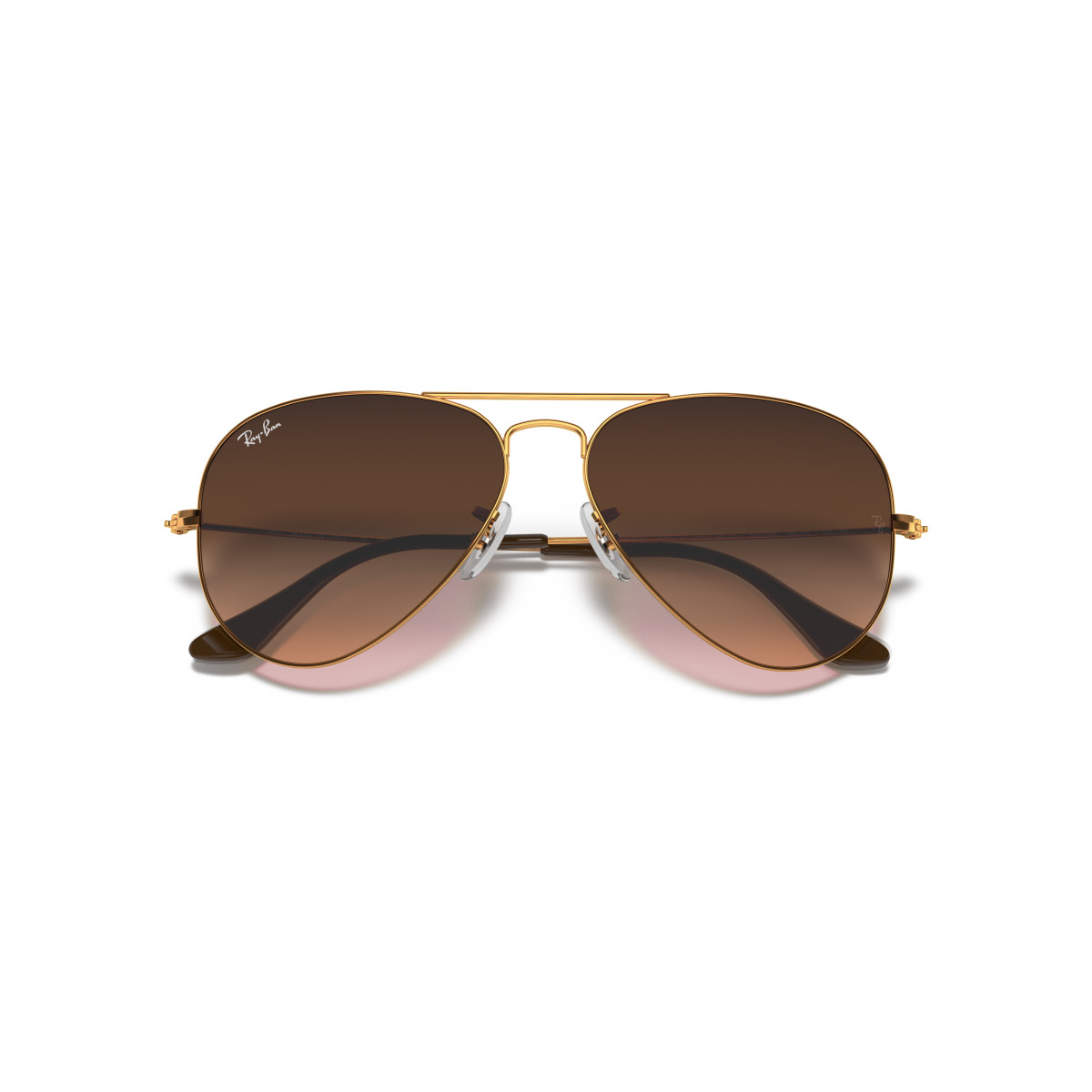 Ray-Ban Aviator Metal Large akiniai | Light Brown - Pink Brown