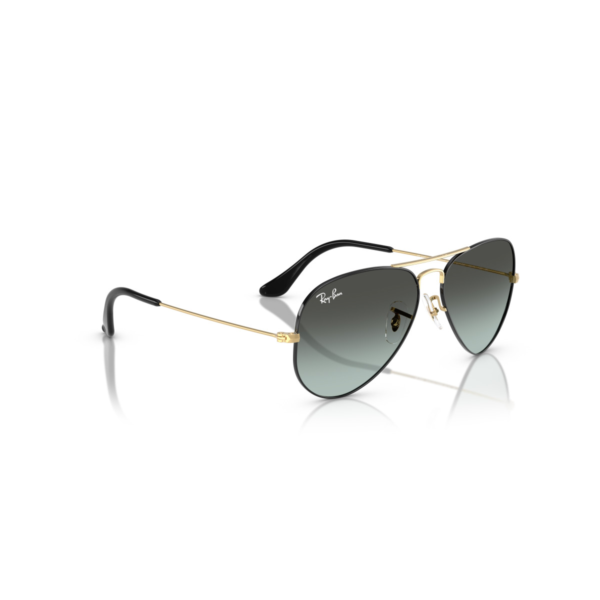 Ray-Ban Aviator Metal Large akiniai | Black On Arista - Blue Vintage Gradient