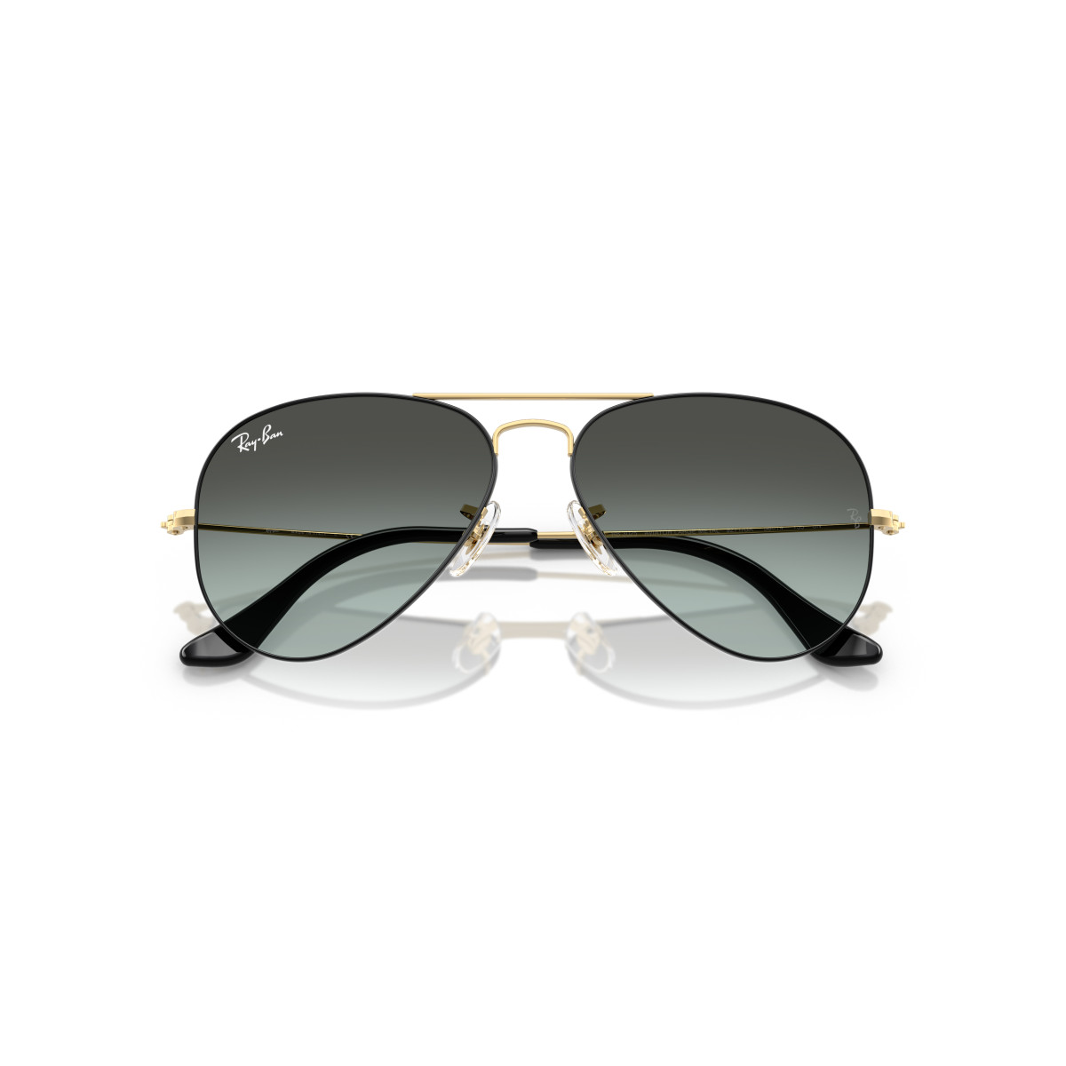 Ray-Ban Aviator Metal Large akiniai | Black On Arista - Blue Vintage Gradient