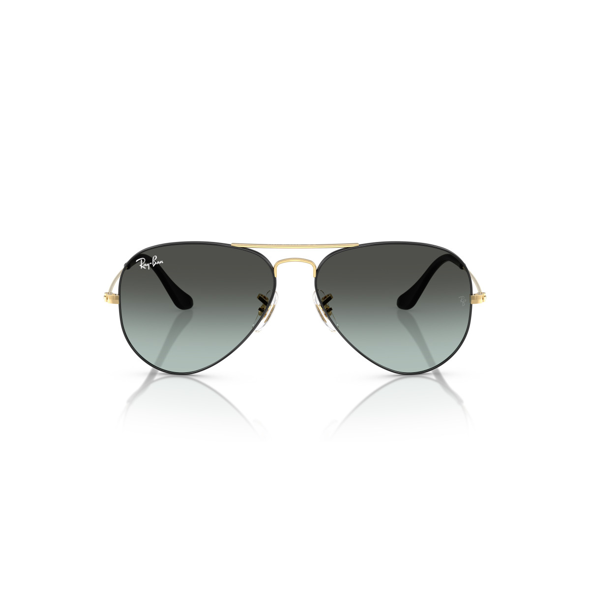 Ray-Ban Aviator Metal Large akiniai | Black On Arista - Blue Vintage Gradient