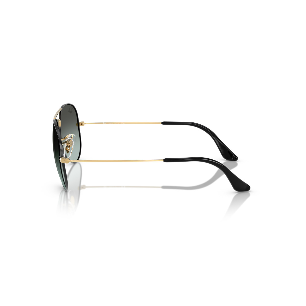 Ray-Ban Aviator Metal Large akiniai | Black On Arista - Blue Vintage Gradient