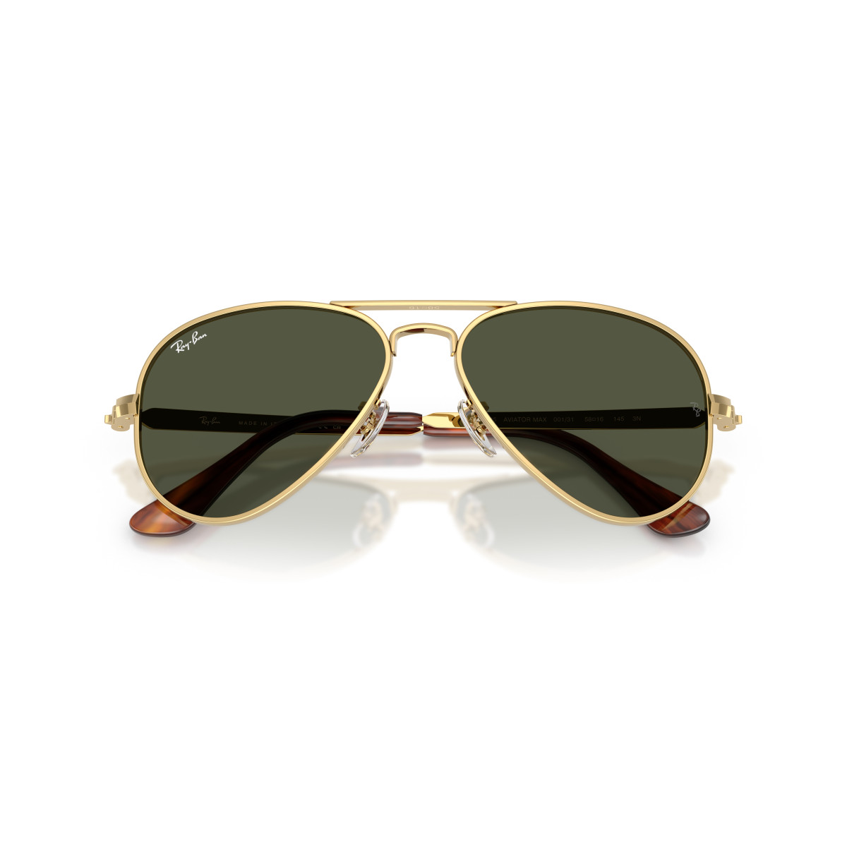 Ray-Ban Aviator Metal Max Sunglasses | Arista Gold - Green