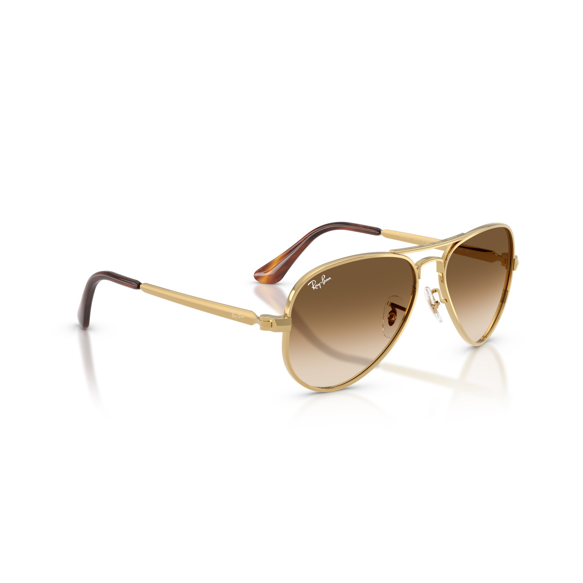 Ray-Ban Aviator Metal Max Sunglasses | Arista Gold - Clear Gradient Brown