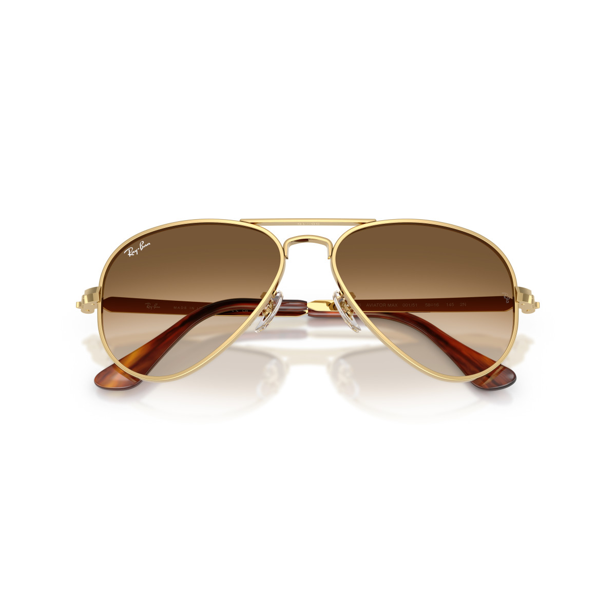 Ray-Ban Aviator Metal Max Sunglasses | Arista Gold - Clear Gradient Brown