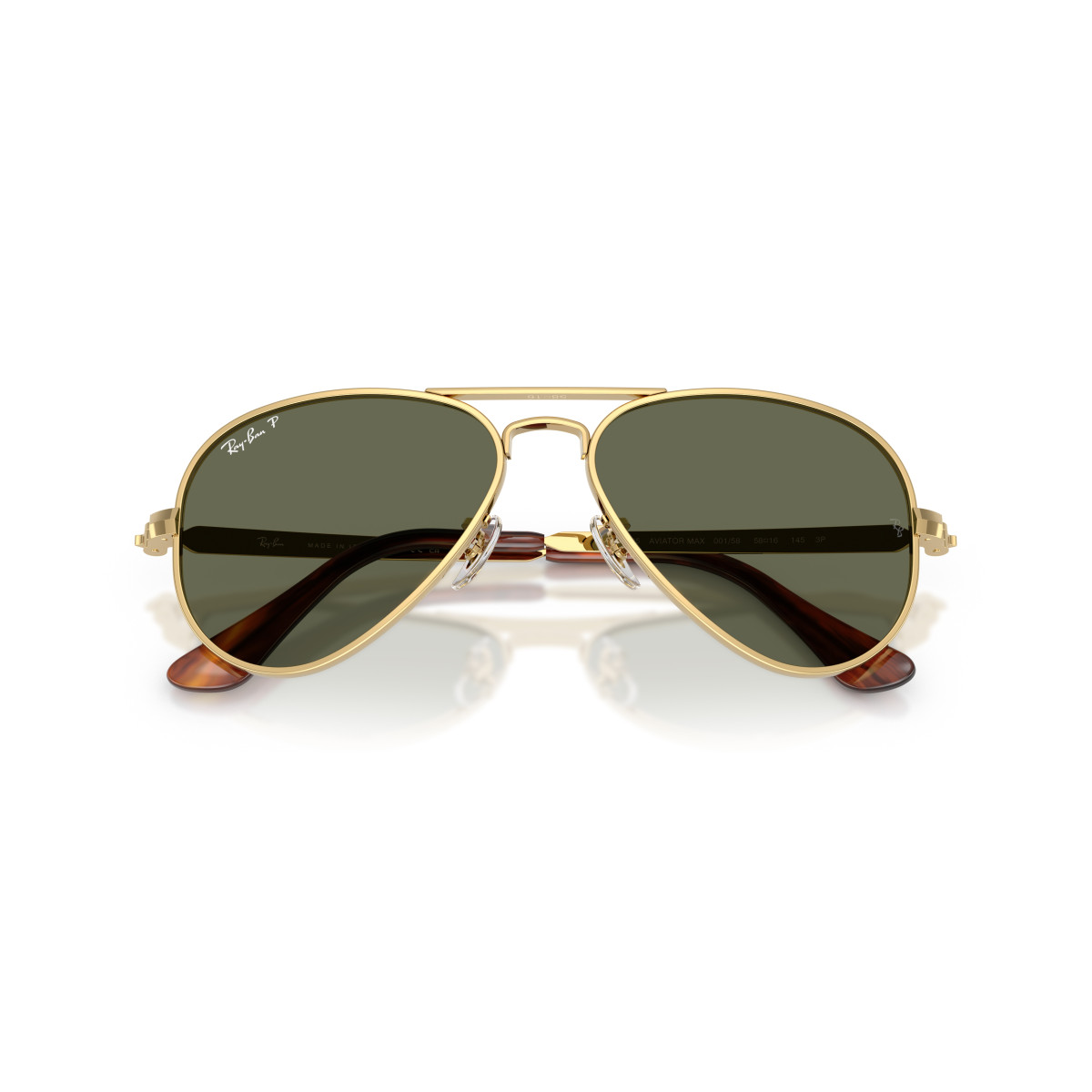Ray-Ban Aviator Metal Max Sunglasses | Polarized | Arista Gold - Green