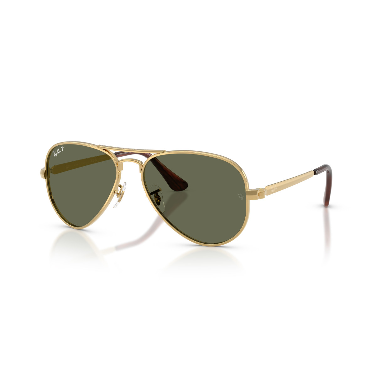Ray-Ban Aviator Metal Max Sunglasses | Polarized | Arista Gold - Green