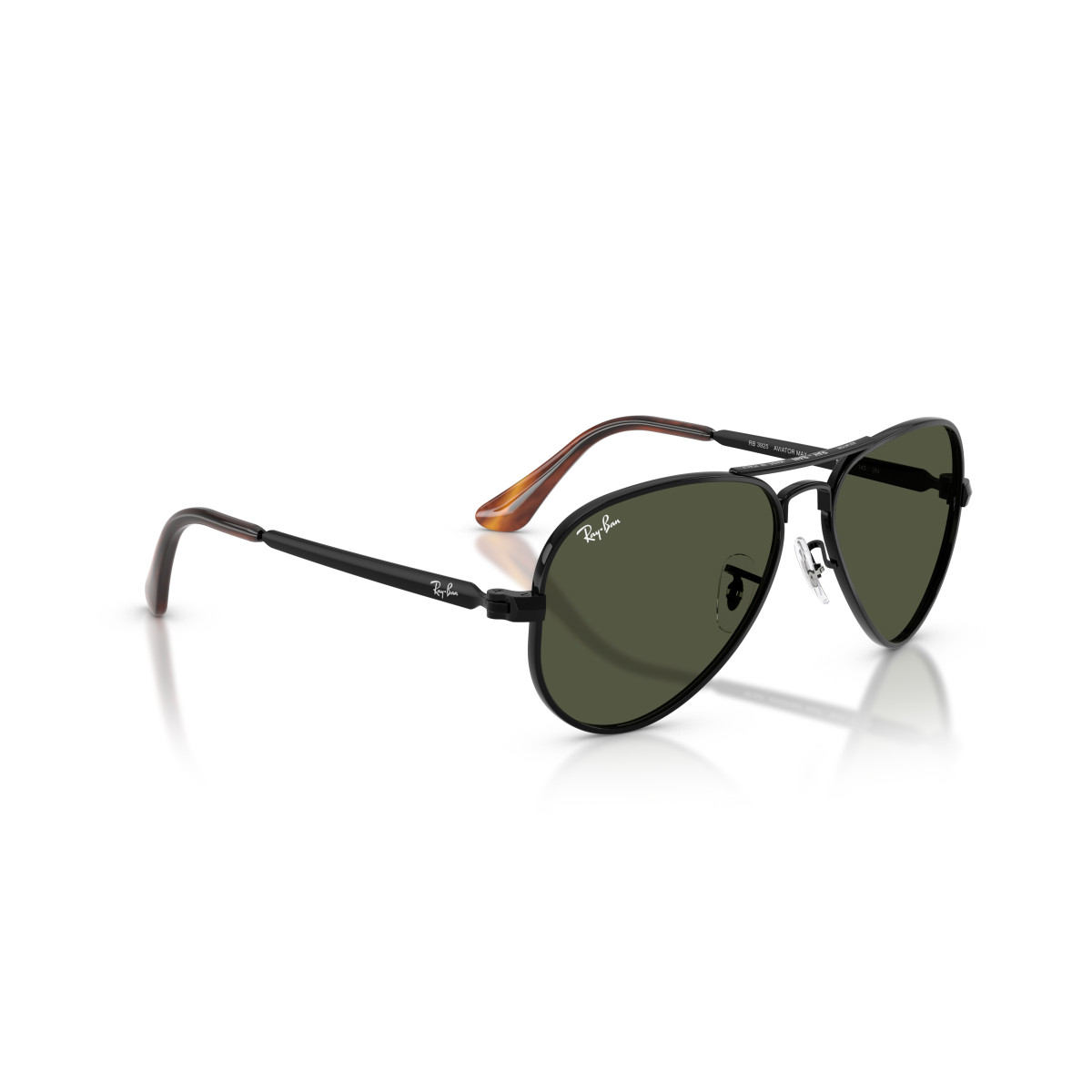 Ray-Ban Aviator Metal Max Sunglasses | Black - Green