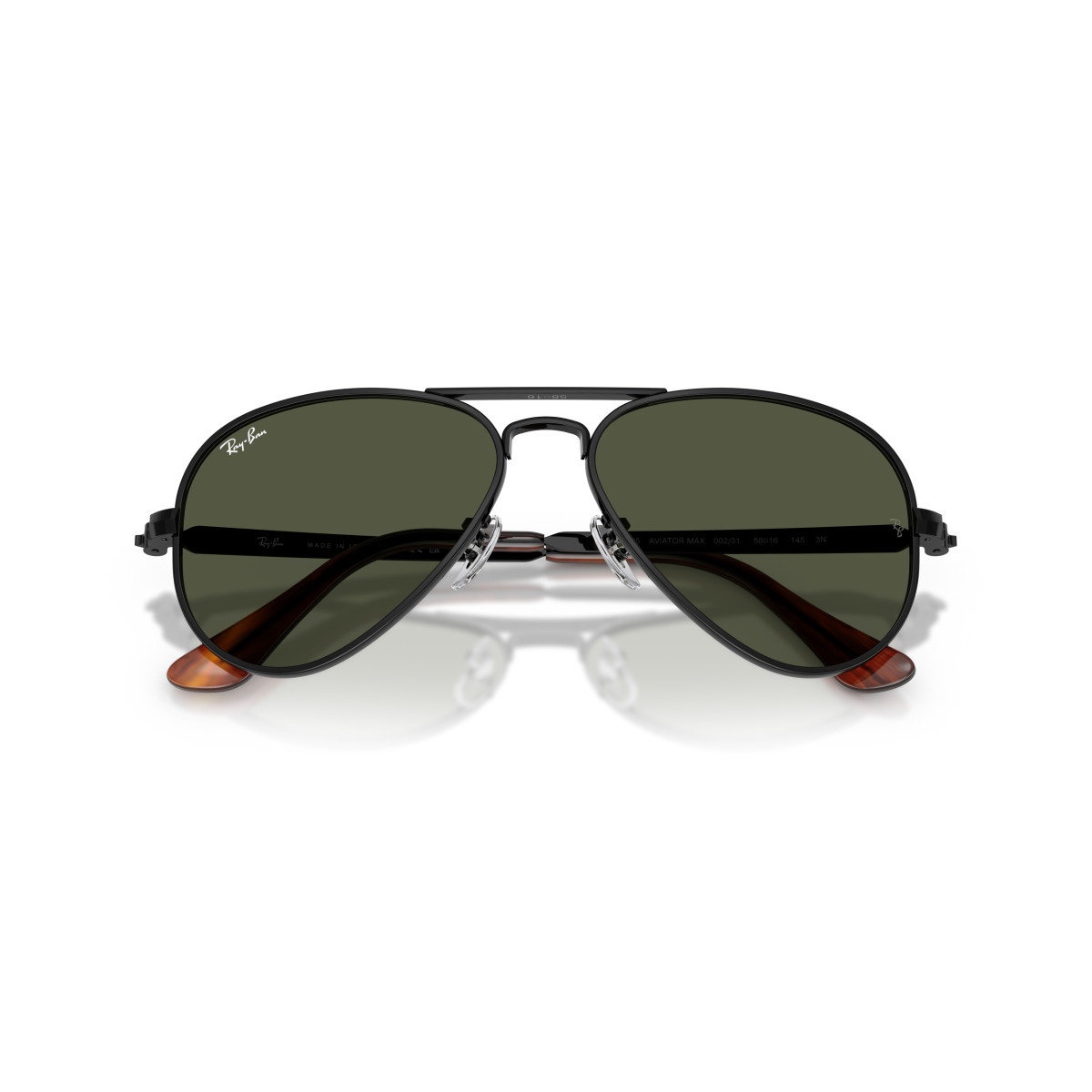 Ray-Ban Aviator Metal Max Sunglasses | Black - Green