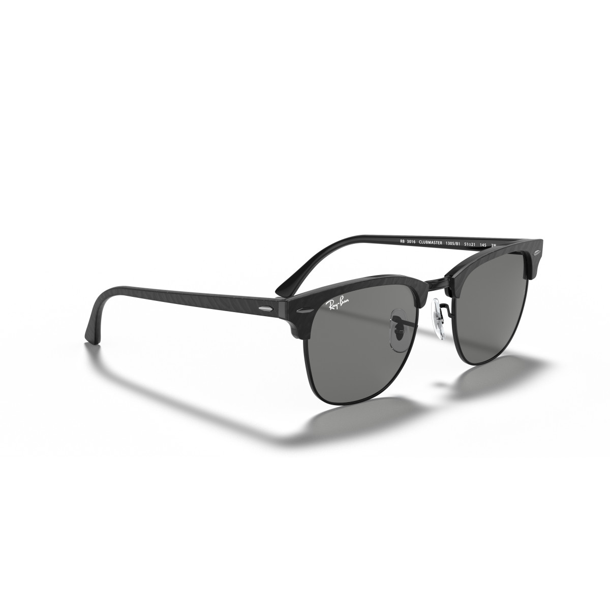 Ray-Ban Clubmaster Classic Sunglasses | Polarised | Black - Dark Grey