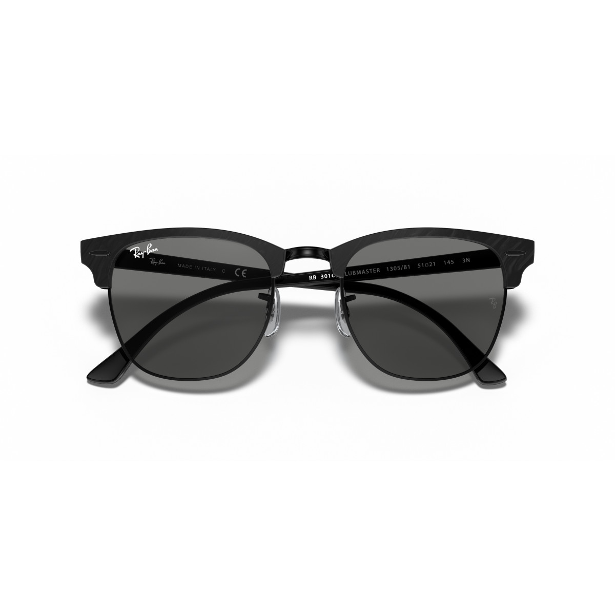 Ray-Ban Clubmaster Classic Sunglasses | Polarised | Black - Dark Grey