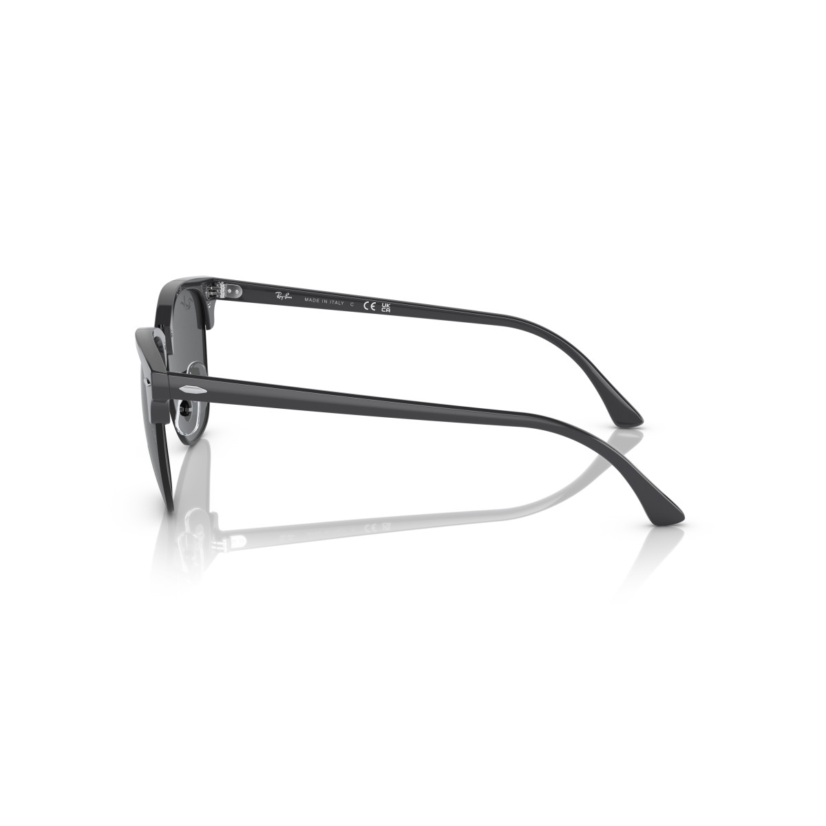 Ray-Ban Clubmaster Classic Sunglasses | Grey on Black - Dark Grey