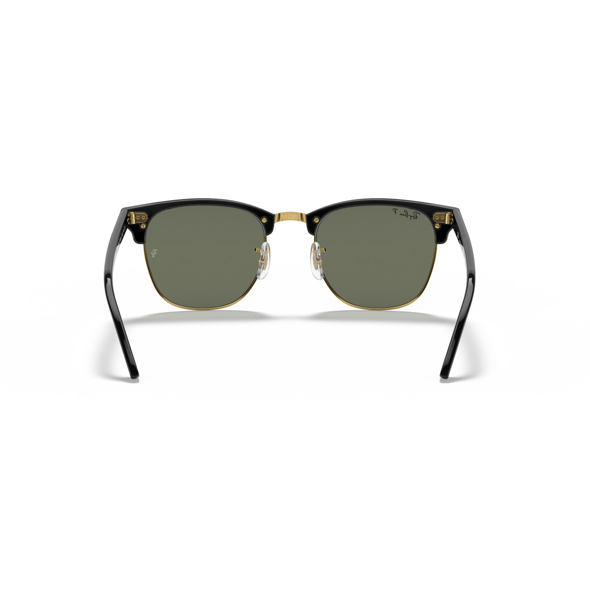 Ray-Ban Clubmaster Classic Sunglasses | Polarised | Black & Gold - G-15 Green