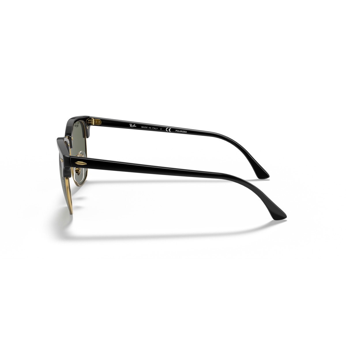 Ray-Ban Clubmaster Classic Sunglasses | Polarised | Black & Gold - G-15 Green