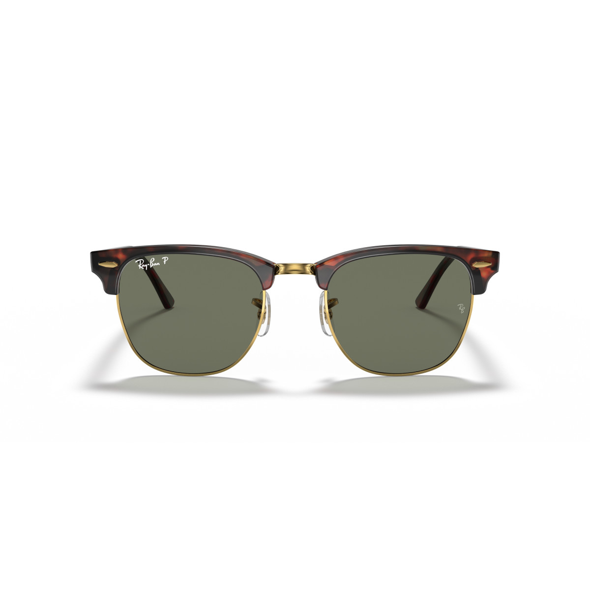 Ray-Ban Clubmaster Classic Sunglasses | Polarised | Tortoise On Gold - G-15 Green