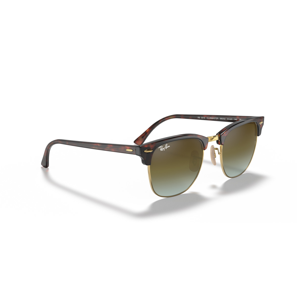 Ray-Ban Clubmaster Flash Lenses Sunglasses | Brown Blue - B-15 Brown