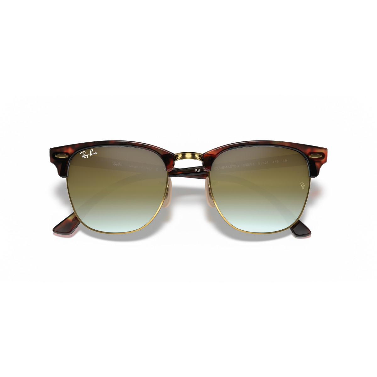 Ray-Ban Clubmaster Flash Lenses Sunglasses | Brown Blue - B-15 Brown