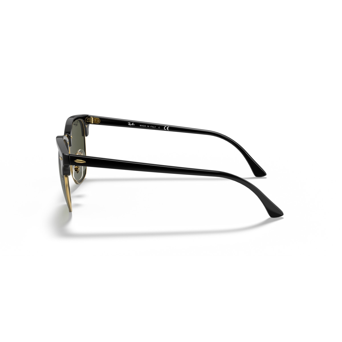 Ray-Ban Clubmaster Classic Sunglasses | Black On Gold - G-15 Green