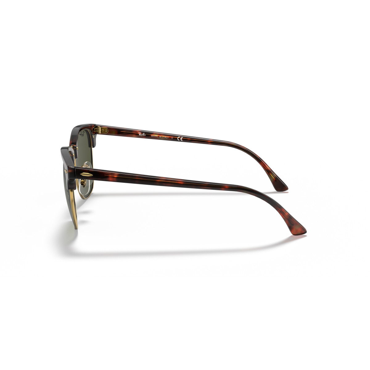 Ray-Ban Clubmaster Classic Sunglasses | Tortoise On Gold - G-15 Green